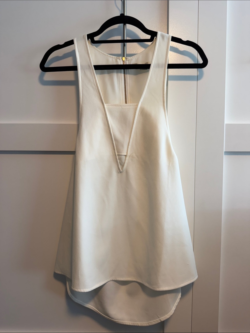 cooper & ella Ivory Deep V Flowy Tank Top